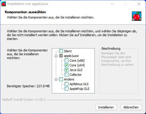 appleJuice Windows Setup